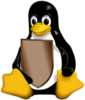 Tux the Penguin with shield